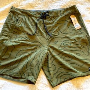 Florence Marine X Men’s 34 Isobar BoardShorts 4 Way Stretch Quick Dry Surf Trunk